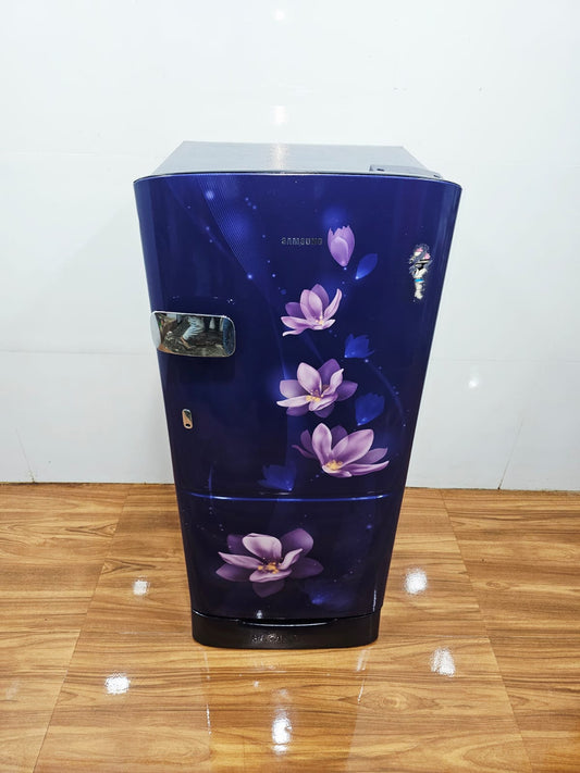 Samsung 192 L Single Door Refrigerator – Blue Floral (Refurbished)