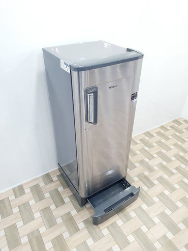 Whirlpool 200L Single Door Refrigerator – Stainless Steel (Refurbished)