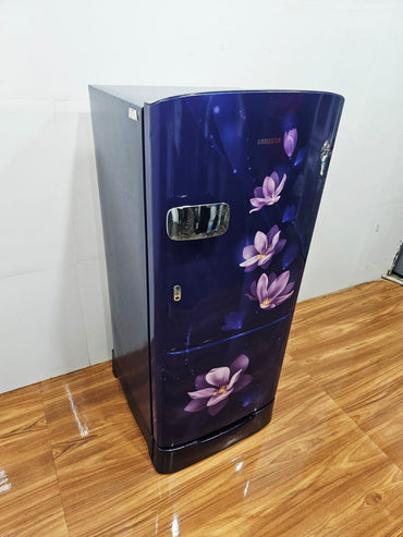 Samsung 192 L Single Door Refrigerator – Blue Floral (Refurbished)