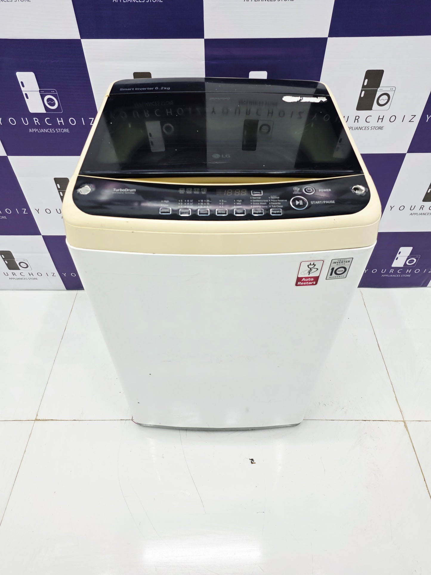 LG 6.2kg Top Load Fully Automatic Washing Machine Smart Inverter (Pre-Owned)