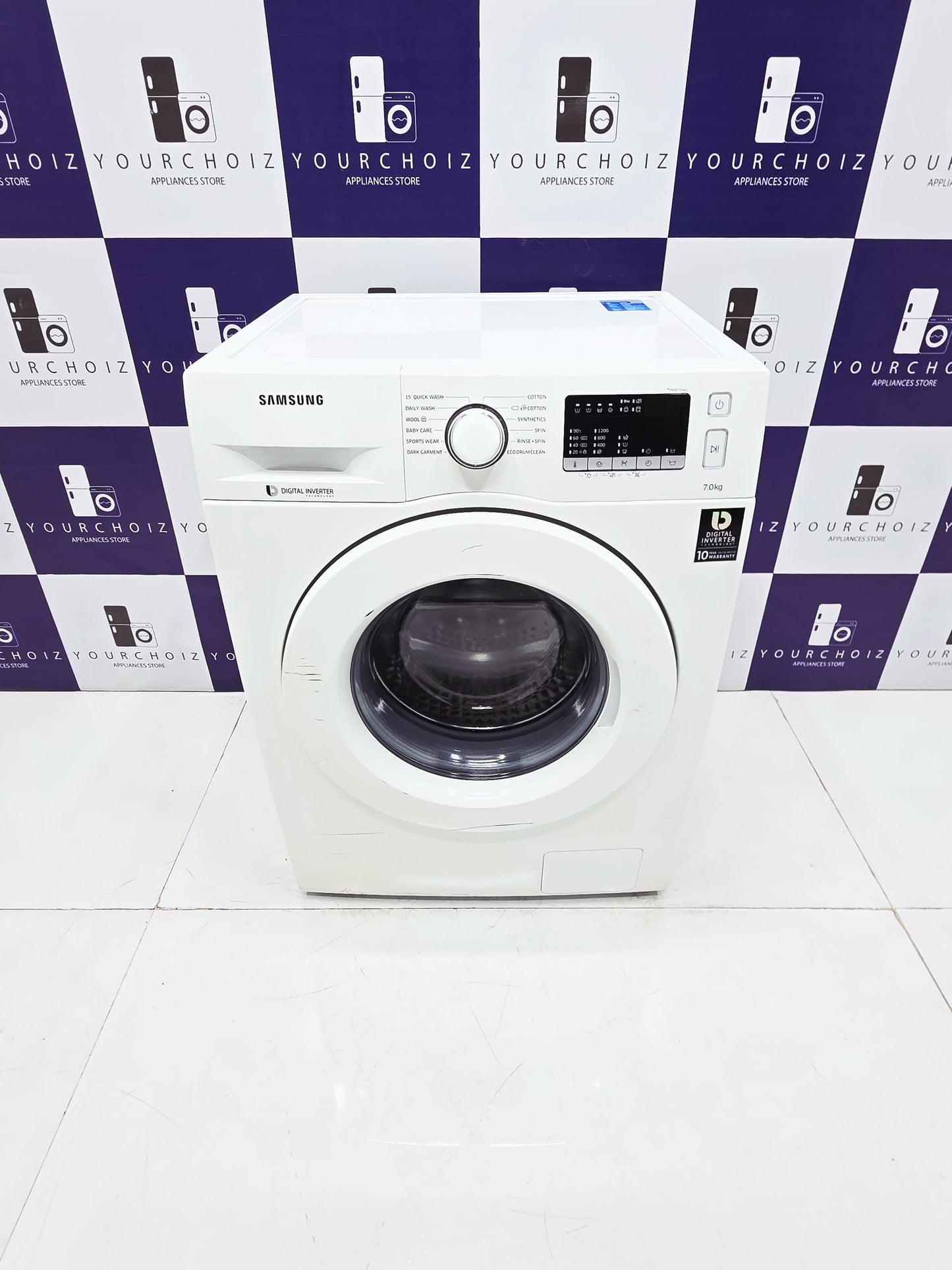 Samsung 7kg Front Load Fully Automatic Washing Machine Digital inverter  
(Pre-Owned)