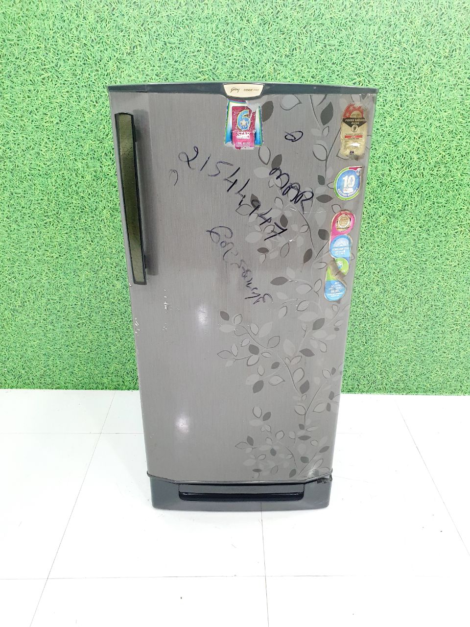 Godrej 190L Single Door Refrigerator – Floral Steel Design (Refurbished)