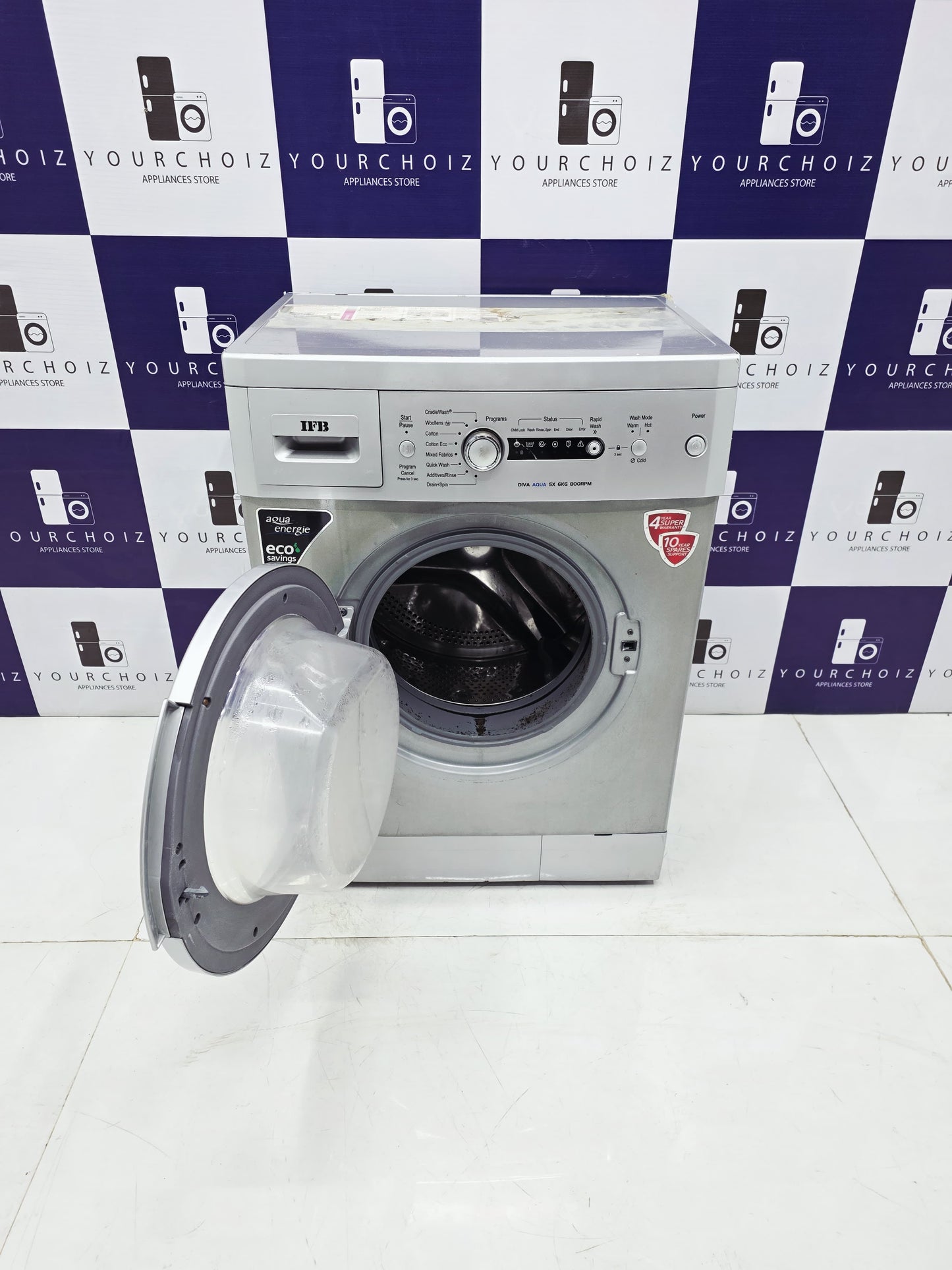 IFB 6kg Front Load Fully Automatic Washing Machine Diva Aqua  
 (Pre-Owned)