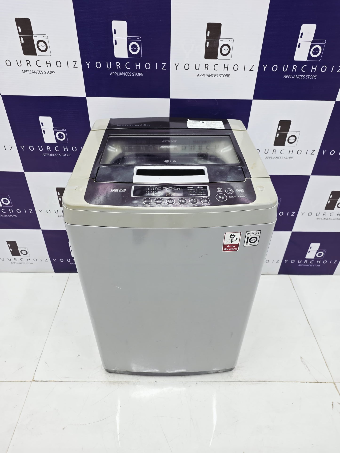 LG 6.5kg Top Load Fully Automatic Washing Machine Smart Inverter (Pre-Owned)