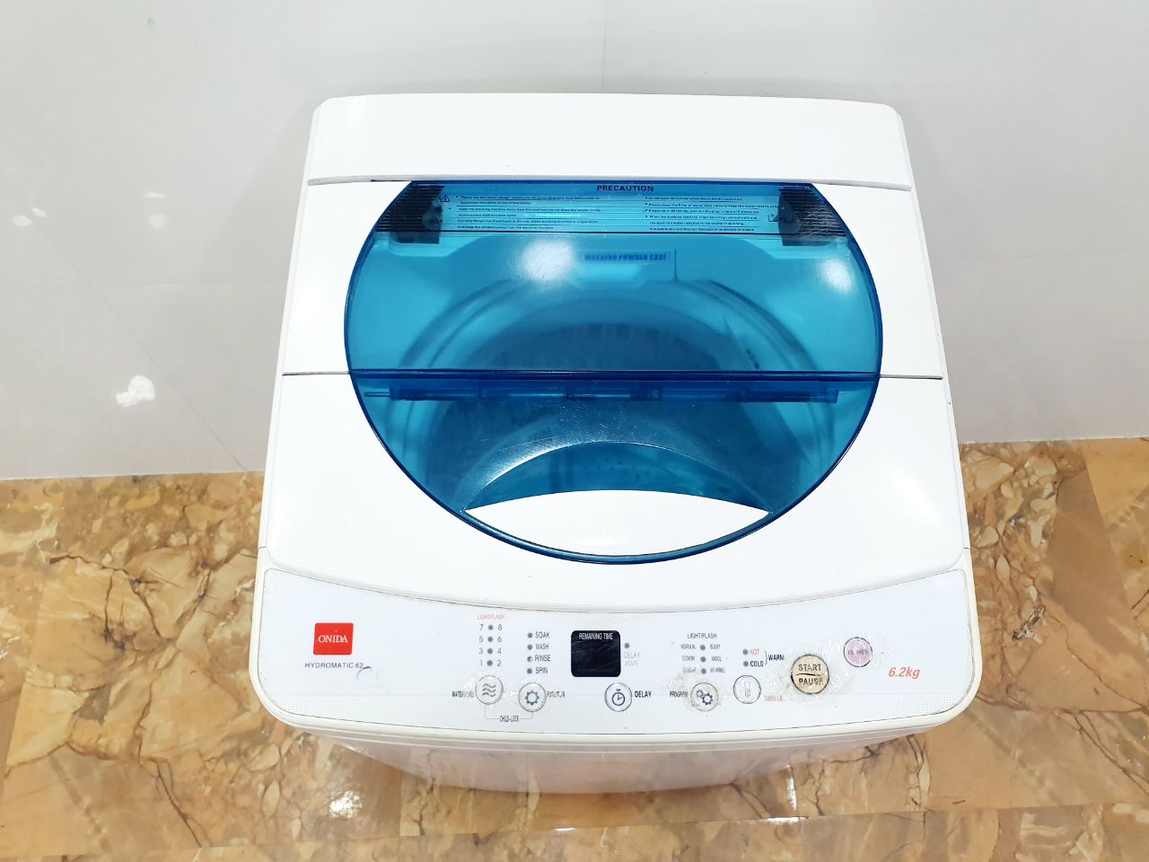 Onida 6.2 Kg Fully Automatic Top Load Washing Machine – White & Blue (Refurbished)
