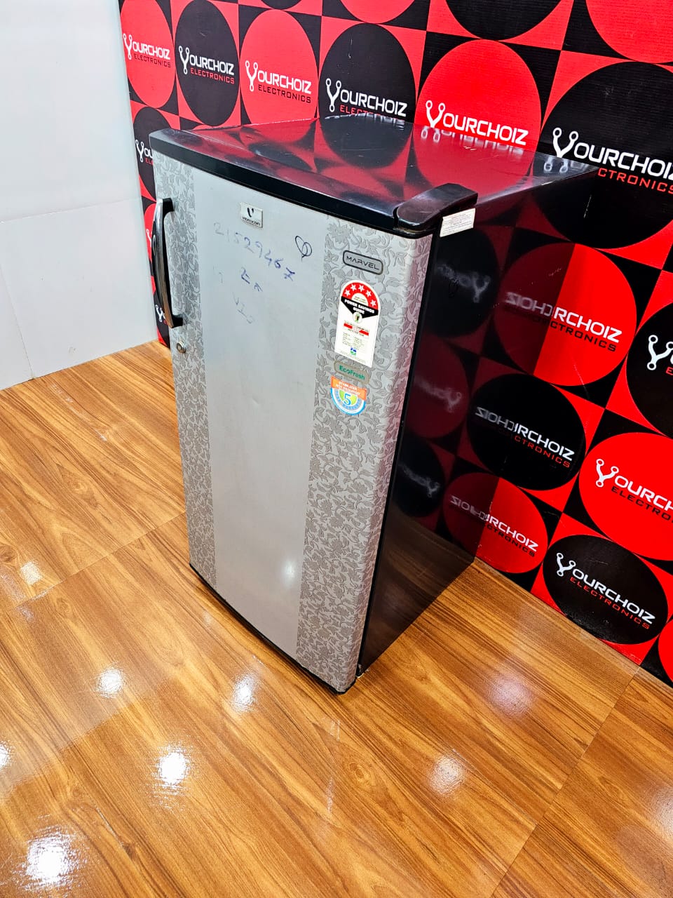 Videocon 180L Single Door Refrigerator – Marvel Silver Pattern (Refurbished)