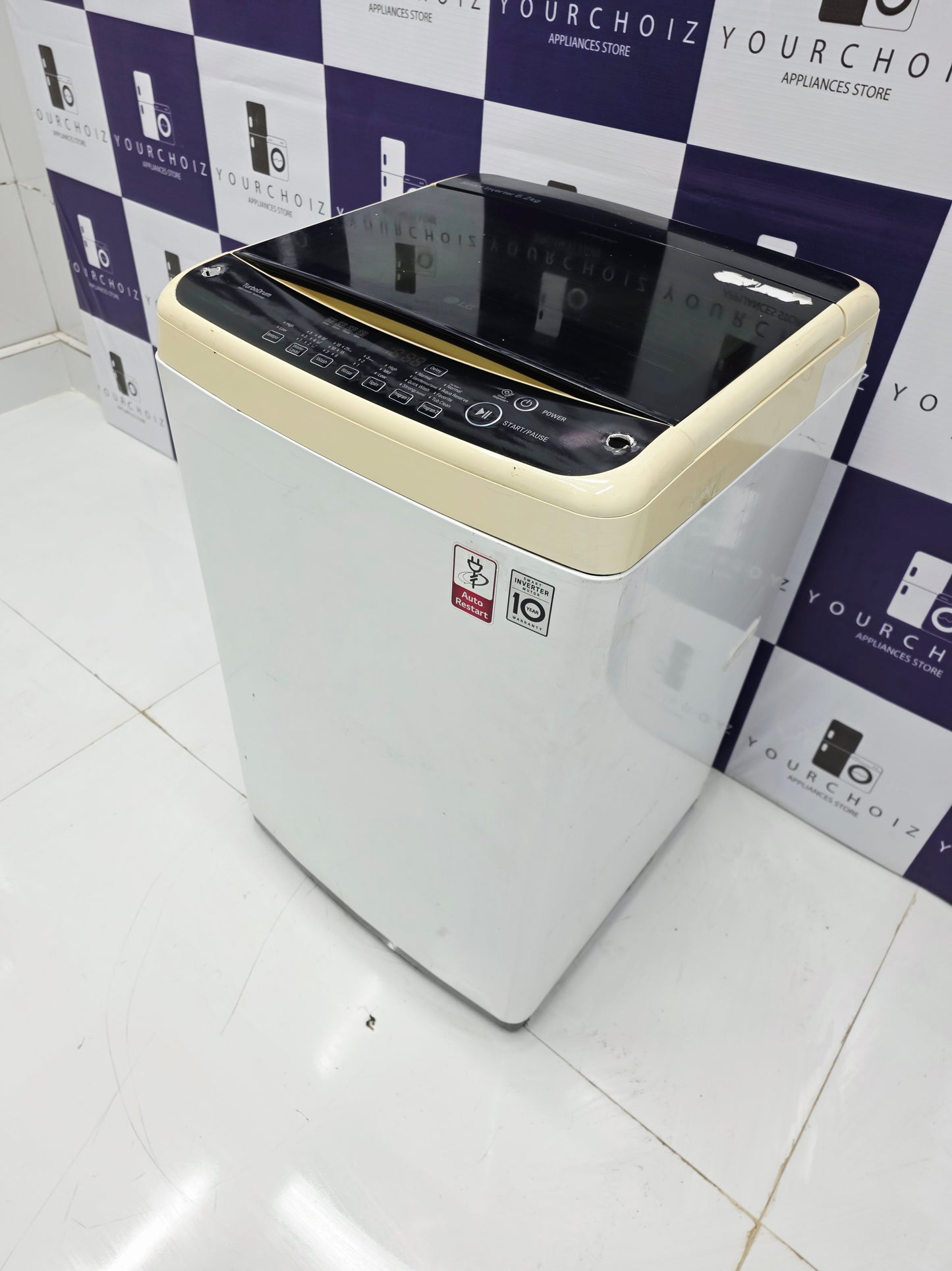 LG 6.2kg Top Load Fully Automatic Washing Machine Smart Inverter (Pre-Owned)
