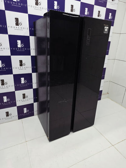 Panasonic 592L Side-By-Side Refrigerator Black Stainless (Pre-Owned)