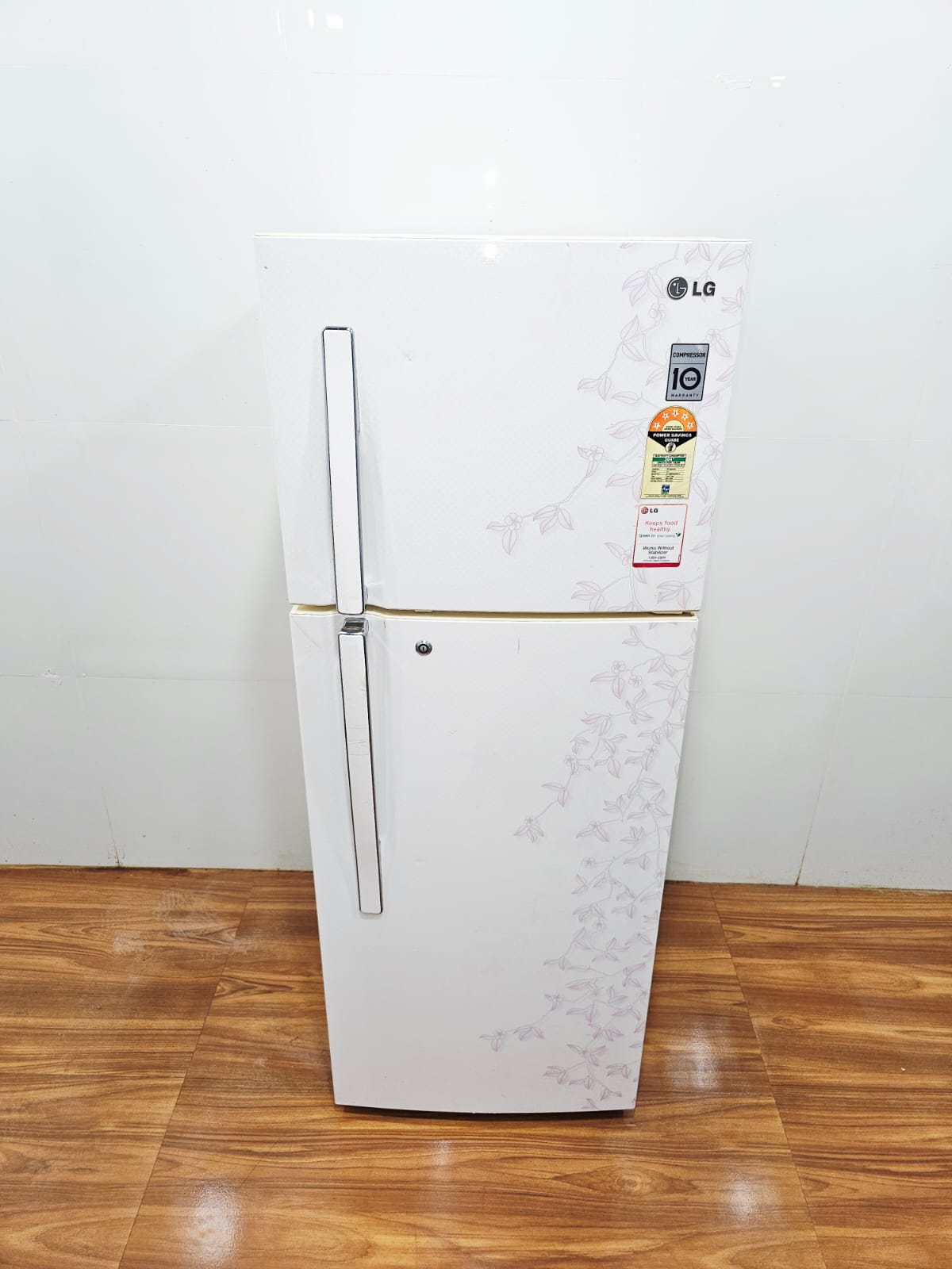LG 285 L Double Door Refrigerator – White Floral (Refurbished)
