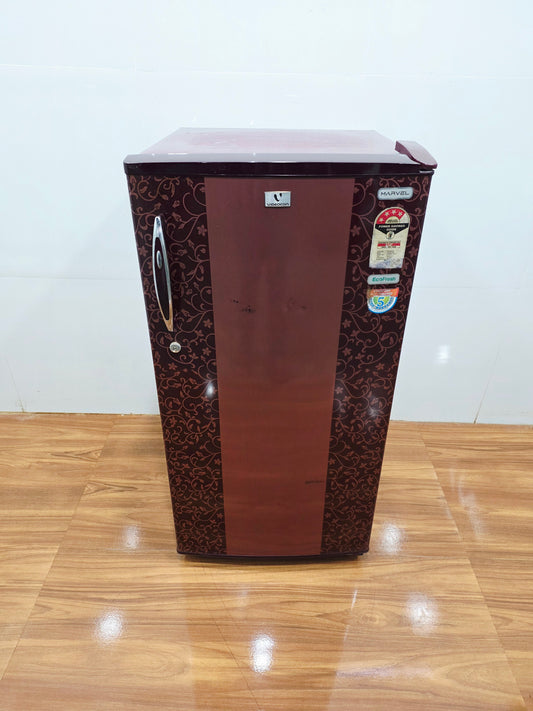 Videocon 190L Single Door Refrigerator – Maroon Floral (Refurbished)
