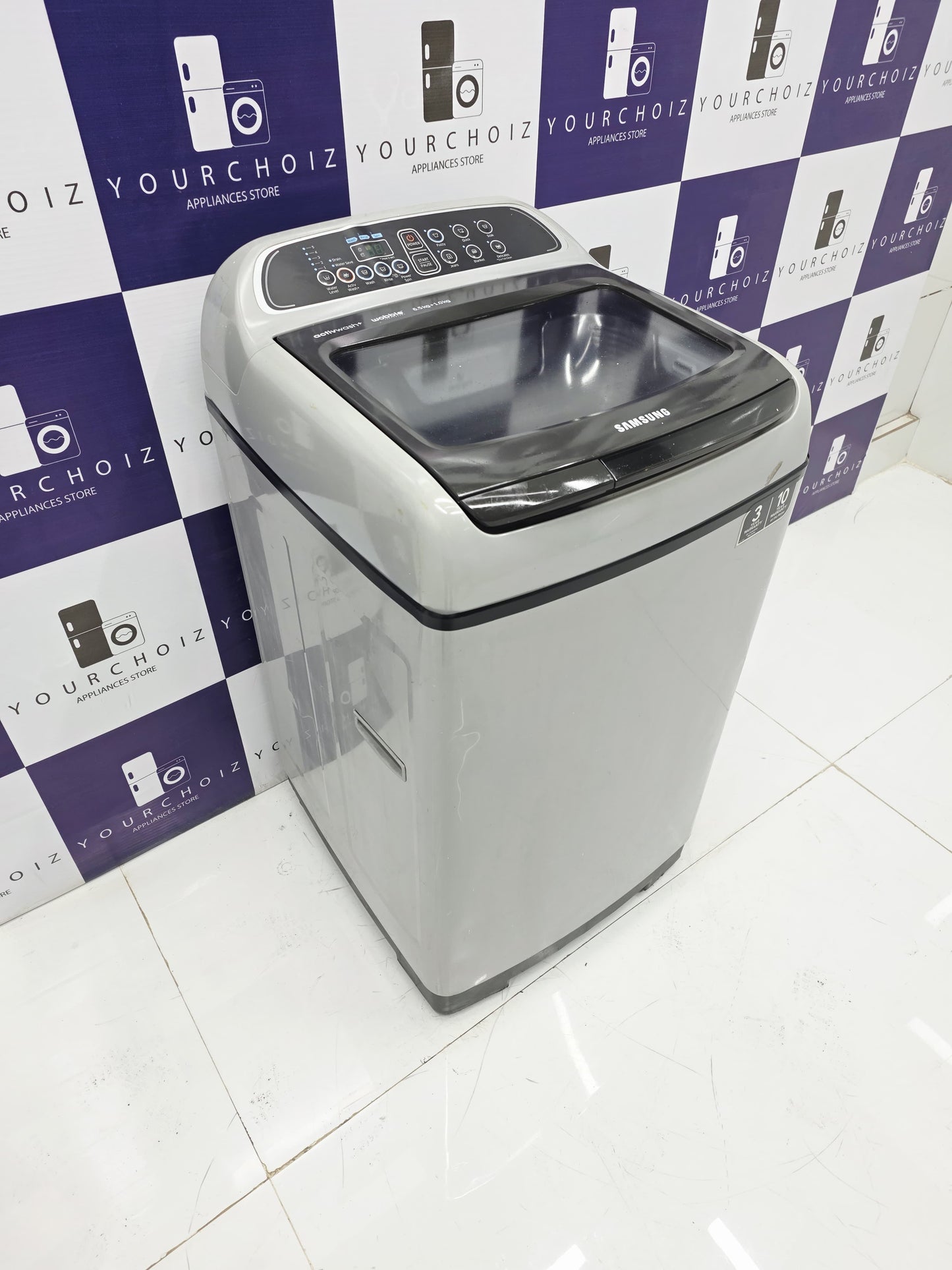 Samsung 6.5kg Top Load Fully Automatic Washing Machine Activewash+Wobble Technology  (Pre-Owned)