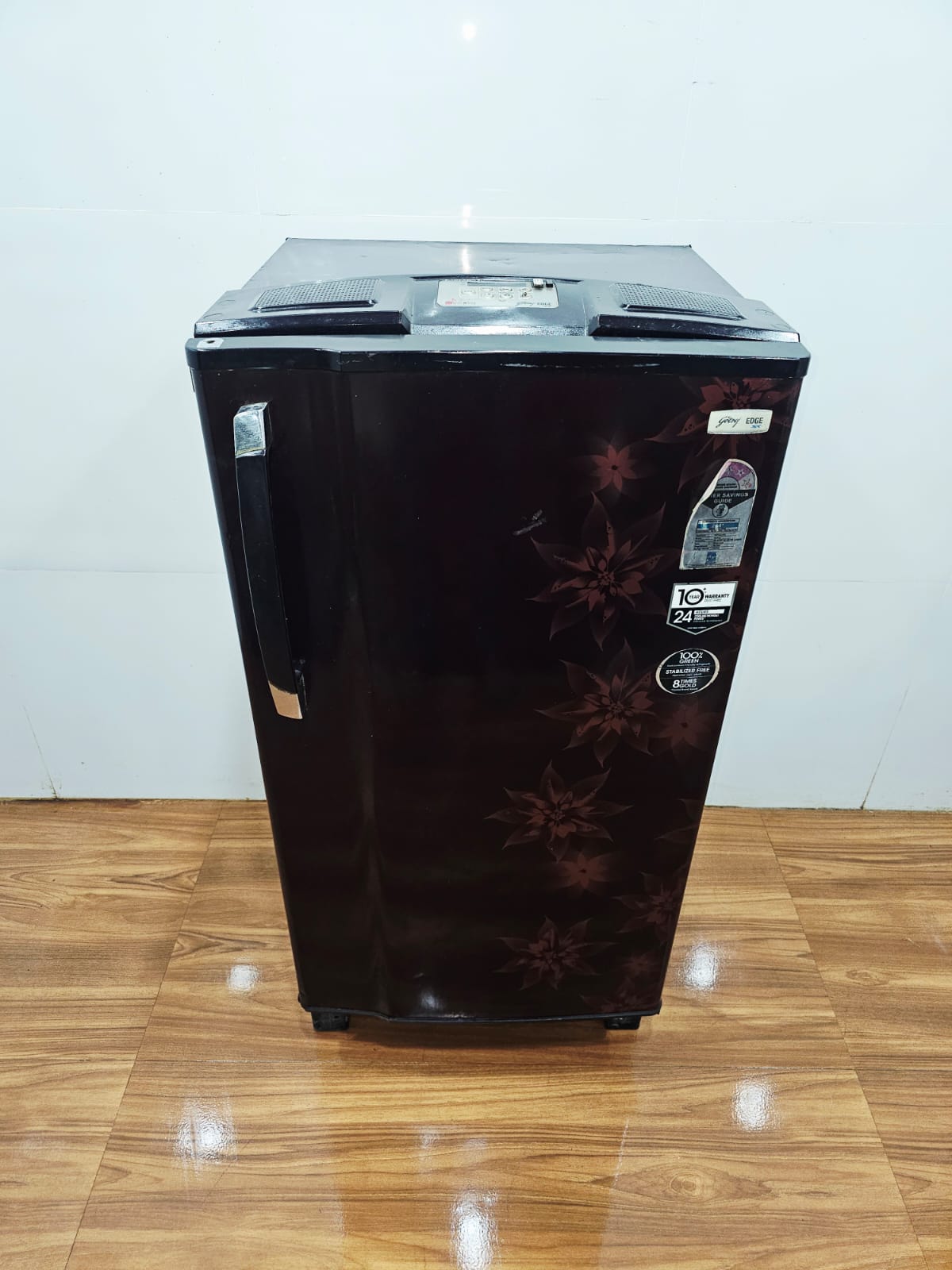 Godrej 185 L Single Door Refrigerator – Maroon Floral (Refurbished)