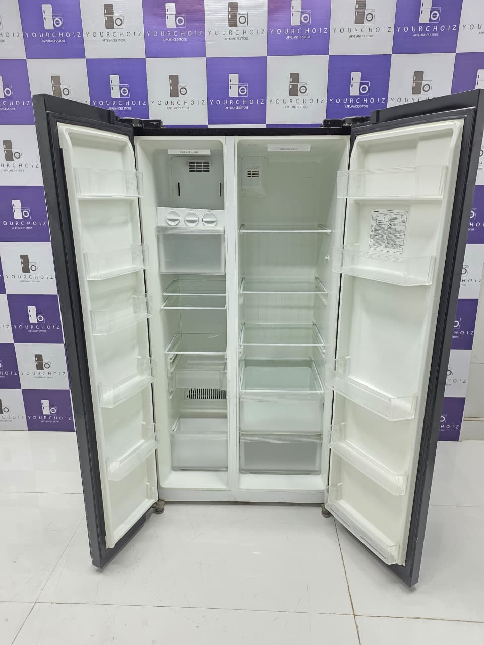 Panasonic 592L Side-By-Side Refrigerator Black Stainless (Pre-Owned)