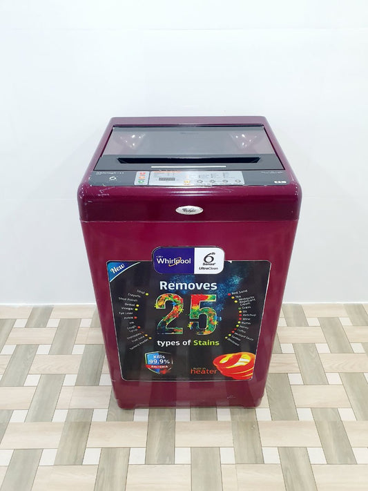 Whirlpool 6.5 Kg Fully Automatic Top Load Washing Machine – Wine Red (Refurbished)