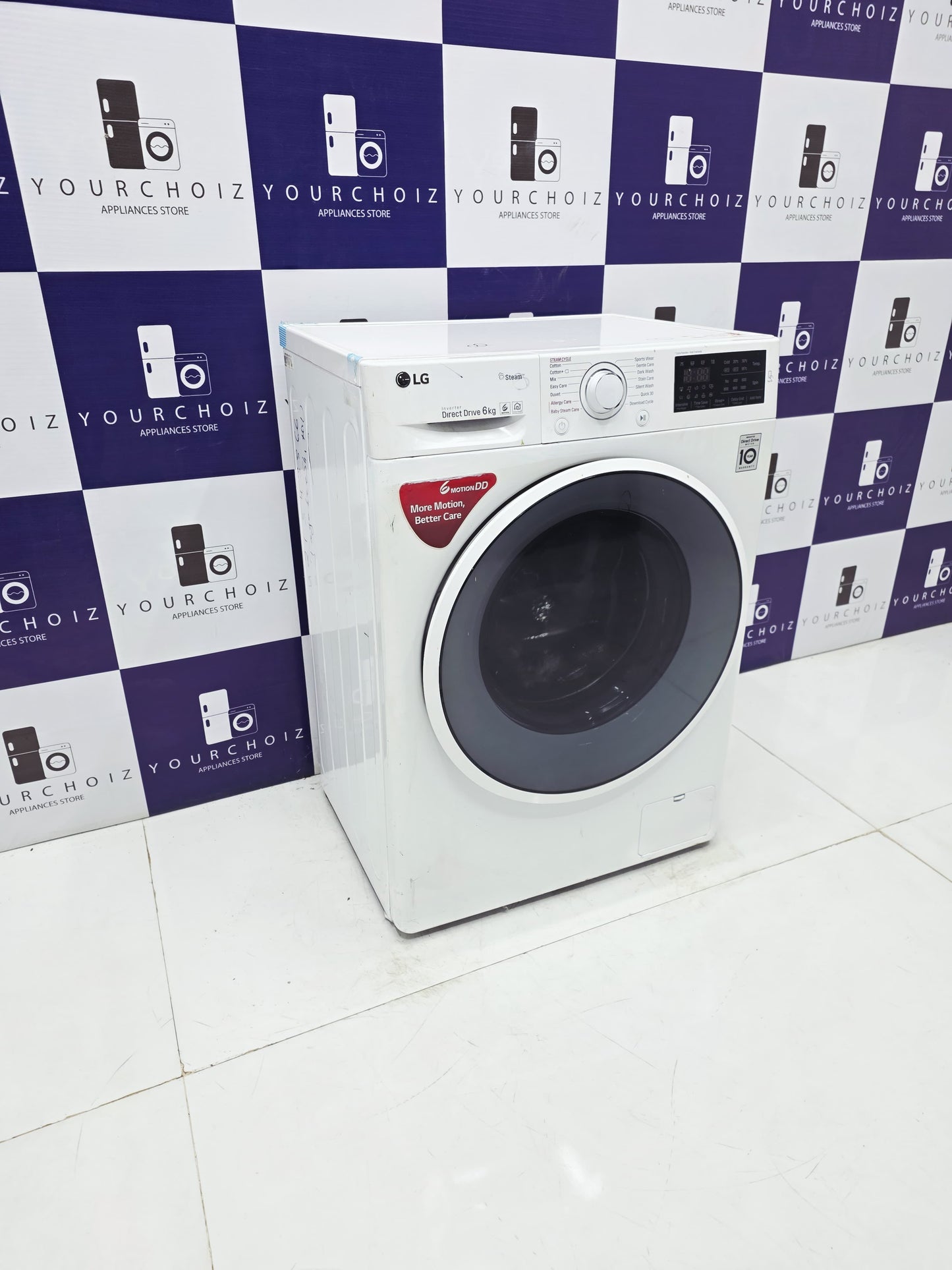 LG 6kg Front Load Fully Automatic Washing Machine Inverter Direct Drive  (Pre-Owned)