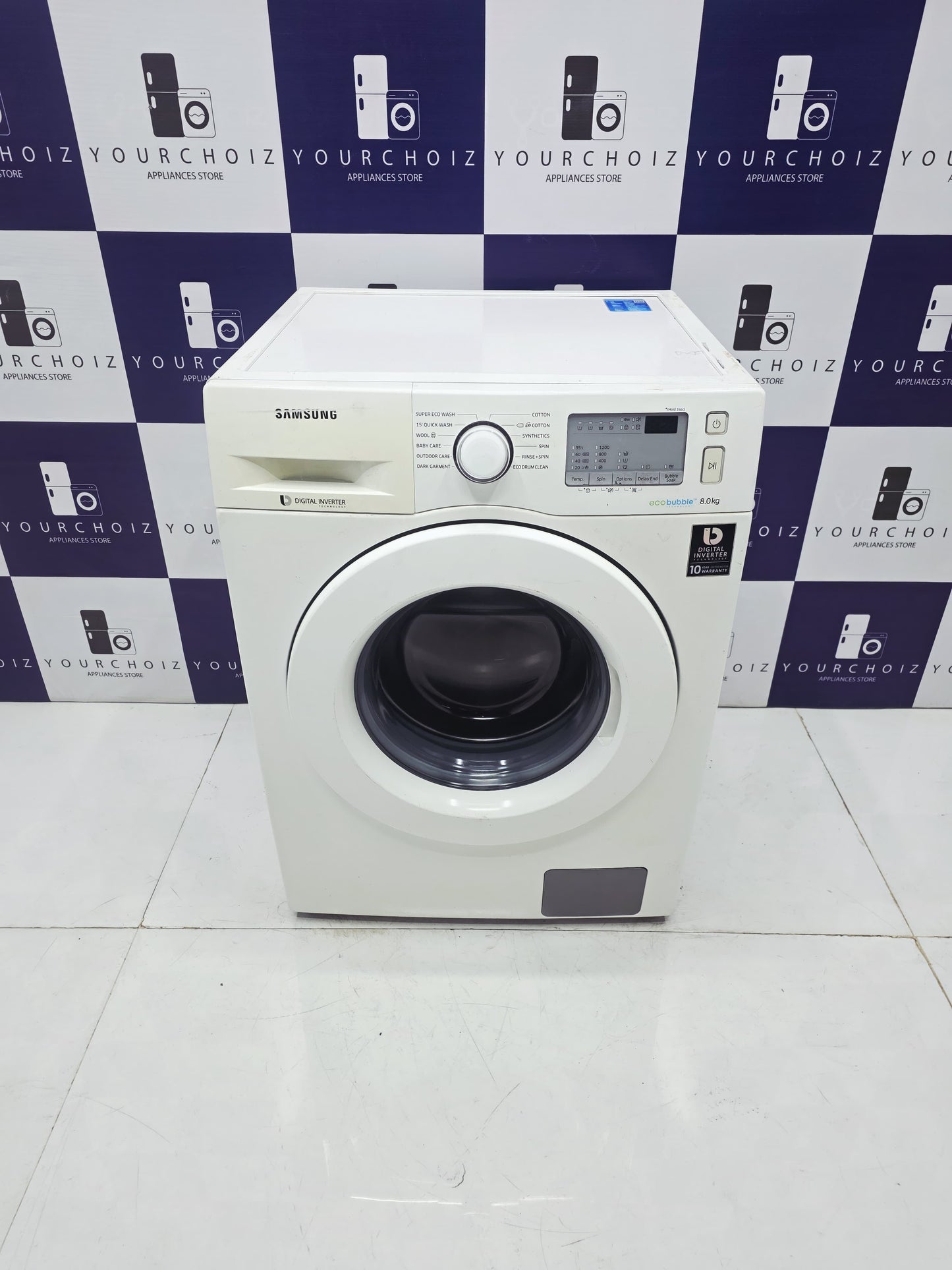 Samsung 8kg Front Load Fully Automatic Washing Machine Digital inverter 
(Pre-Owned)