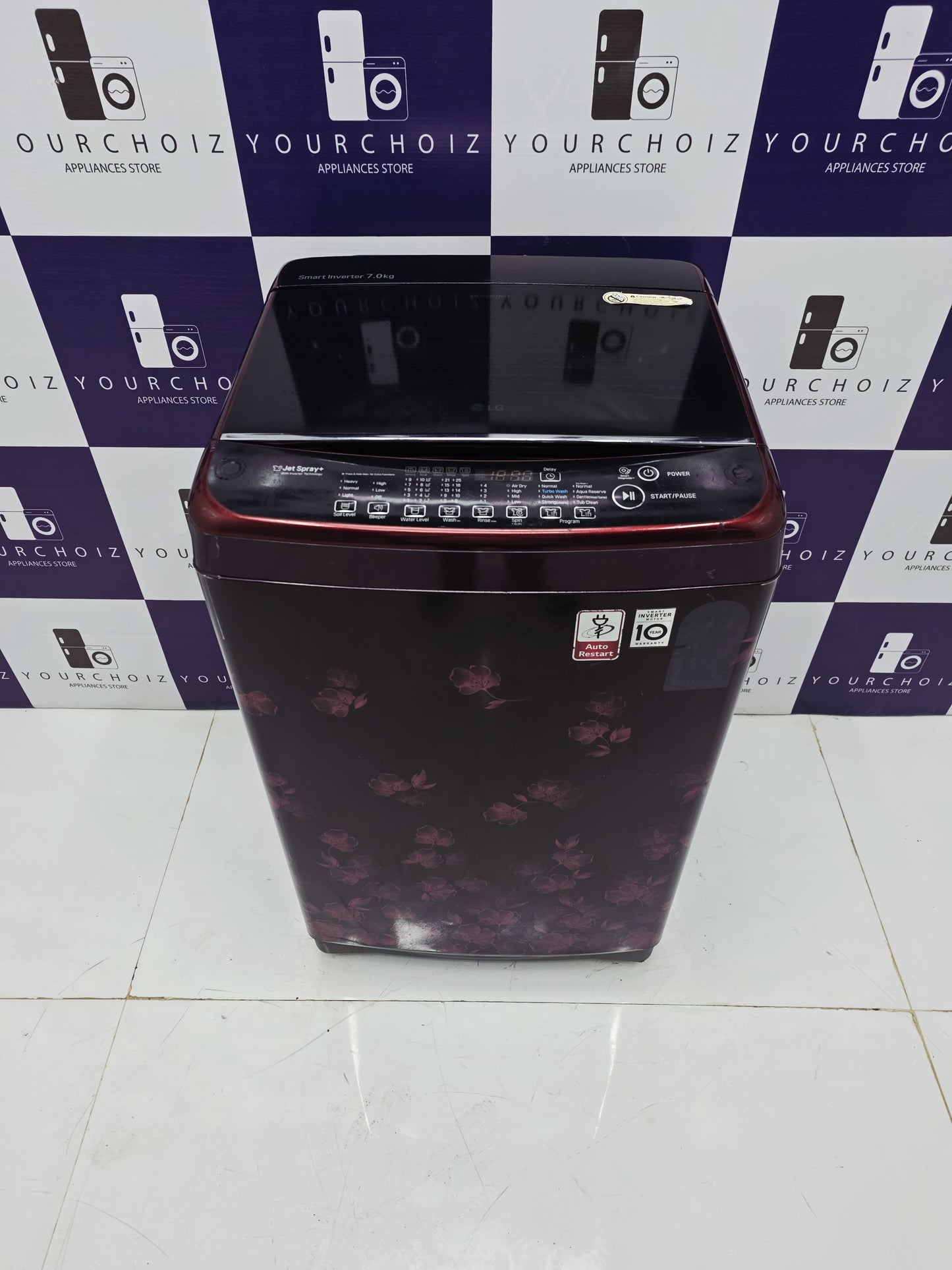 LG 7kg Top Load Fully Automatic Washing Machine Smart Inverter 
Jet Spray+ With Inverter Technology(Pre-Owned)