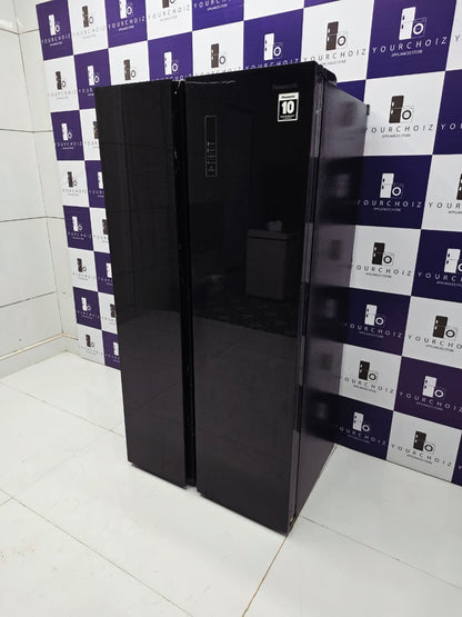 Panasonic 592L Side-By-Side Refrigerator Black Stainless (Pre-Owned)