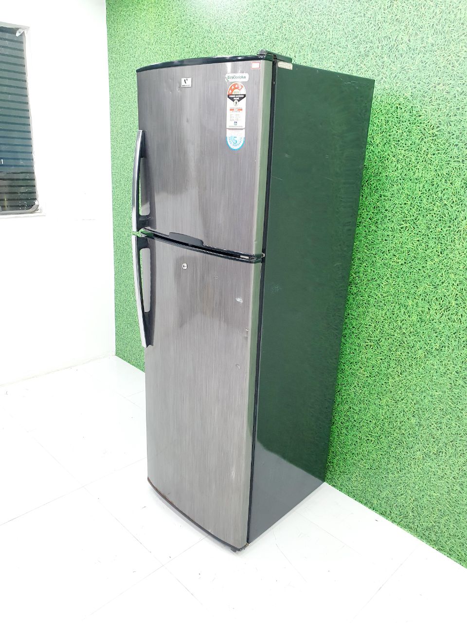 Videocon 250–275 L Double Door Refrigerator – Steel Finish (Refurbished)